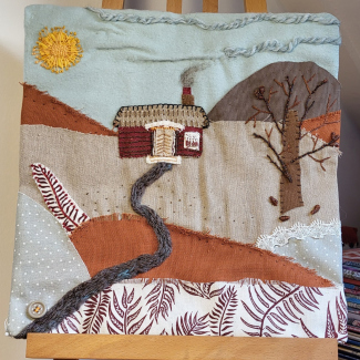 Landschap van textiel